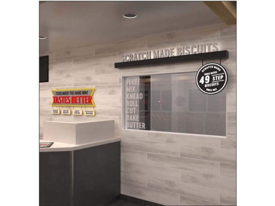 Bojangles Scratch Made Biscuits dimensional signage and wall décor