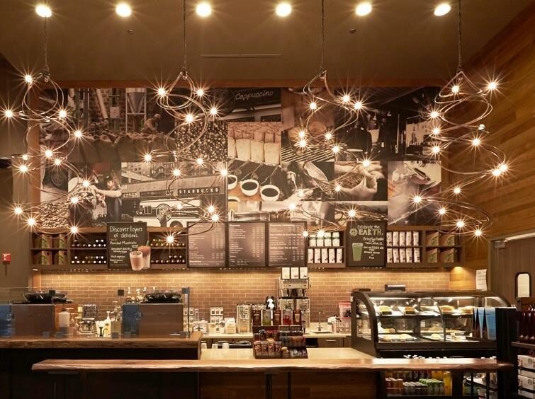 Starbucks — Mass-customized store décor — no two stores alike