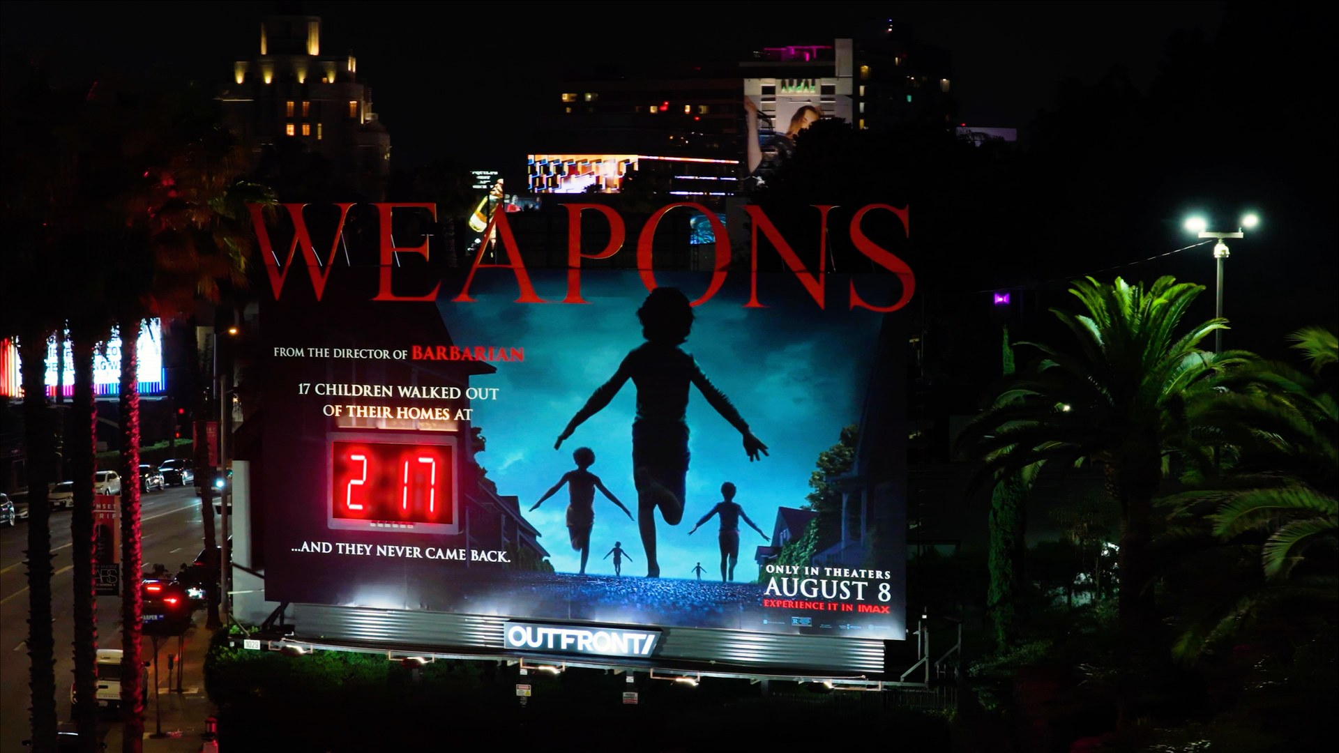 Weapons stunt board with digital clock