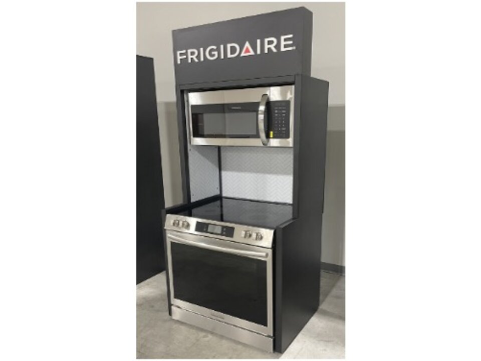 Frigidaire range and microwave appliance display