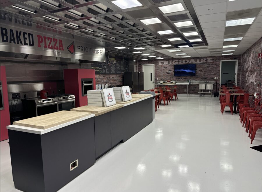 Frigidaire Stone Baked Pizza appliance demo showroom