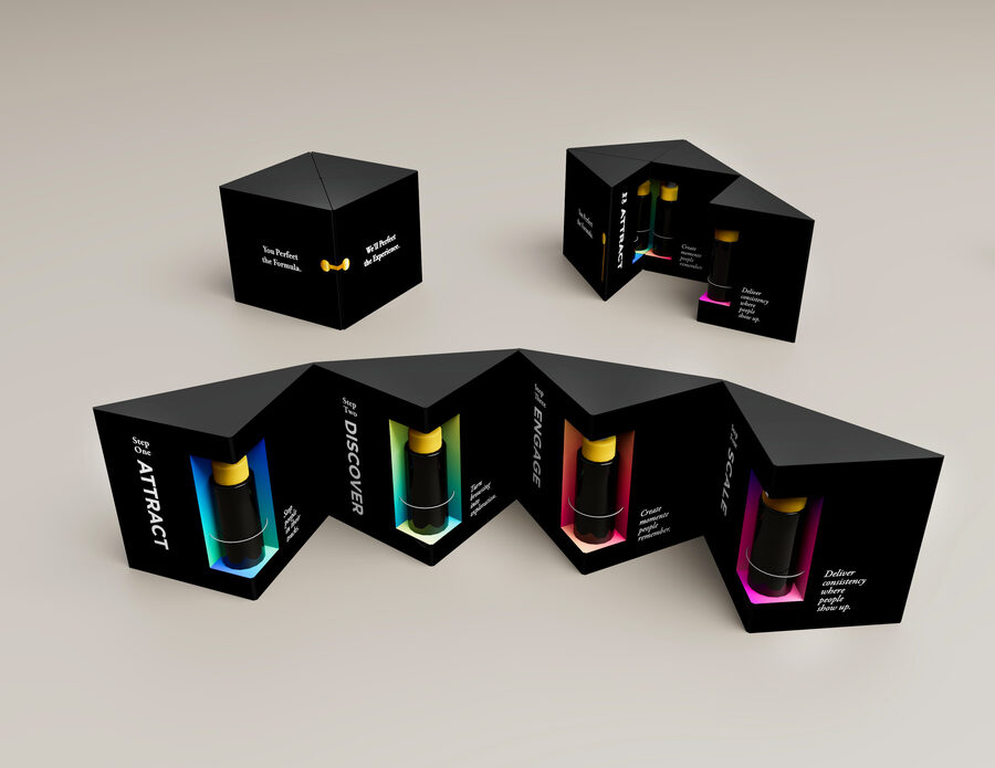 Influencer unboxing kit structural packaging design