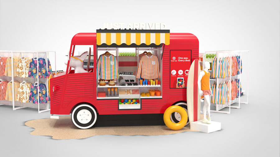 Target Just Arrived summer pop-up retail truck