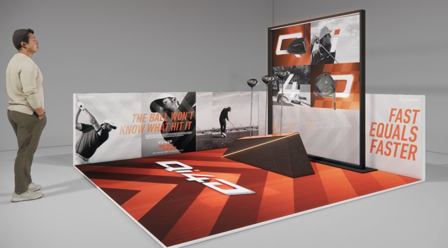 TaylorMade experiential trade-show booth